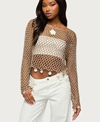 Edikted Women's Macarena Crochet Charm Top