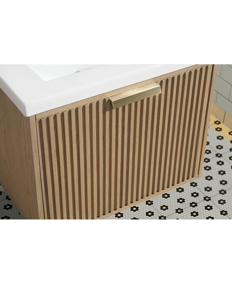 Ari Bath Diego 24" Floating Bathroom Vanity Oak