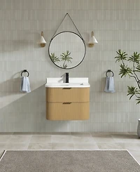 Ari Bath Chantal 30" Floating Bathroom Vanity Oak