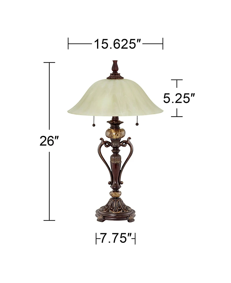 Kathy Ireland Traditional Table Lamps 26" High Set of 2