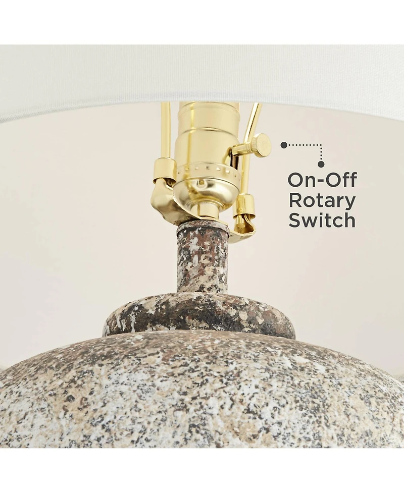 360 Lighting Astaire 27" Tall Urn Jar Farmhouse Rustic Table Lamp Weathered Vintage Finish Single Living Room Bedroom