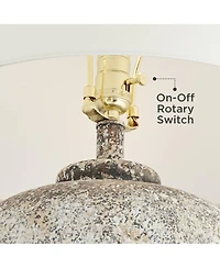 360 Lighting Astaire 27" Tall Urn Jar Farmhouse Rustic Table Lamp Weathered Vintage Finish Single Living Room Bedroom