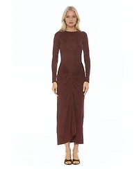 Alexia Admor Women's Revel Long Sleeve Draped Skirt Maxi Dress
