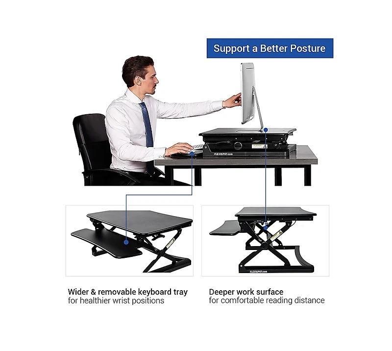FlexiSpot Classic Series Sit-Standing Desk Converter