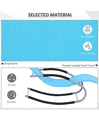 Outsunny Zero Gravity Rocking Chair Outdoor Chaise Lounge Chair Recliner Rocker with Detachable Pillow & Durable Weather-Fighting Fabric for Patio, De