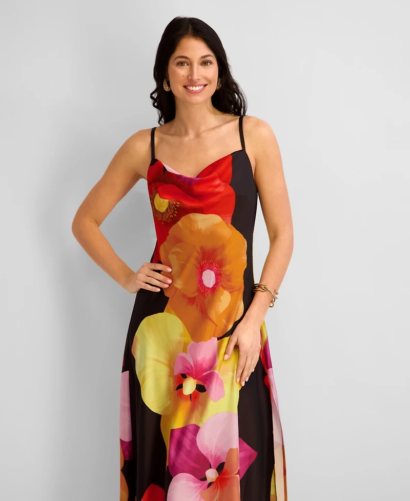Siena Women's Cowl Neck Printed Dress