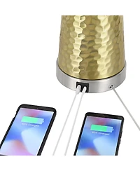 Possini Euro Design Possini Euro Croley 27 1/2" High Hammered Usb Table Lamp Set of 2