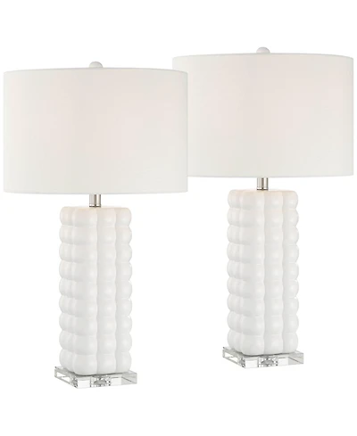 360 Lighting Norma 28" High Textured Bubble Ceramic Table Lamp Set of 2