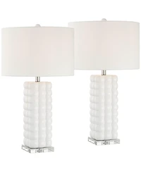 360 Lighting Norma 28" High Textured Bubble Ceramic Table Lamp Set of 2