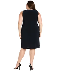 R & M Richards Plus Scoop Neck Jacket Dress