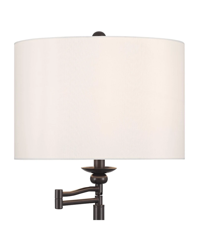 360 Lighting Romero Farmhouse Rustic 61.5" Tall Standing Floor Lamp Pole Swing Arm