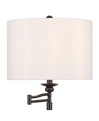 360 Lighting Romero Farmhouse Rustic 61.5" Tall Standing Floor Lamp Pole Swing Arm