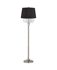 360 Lighting Crystals Traditional Luxury 60.5" Tall Standing Floor Lamp