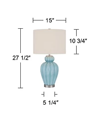 360 Lighting Leros 27 1/2" High Glass Gourd Table Lamp Set of 2