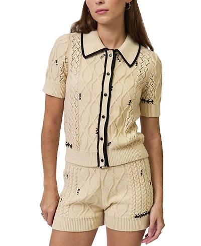 Central Park West Women's Jaden Short Sleeve Cardi