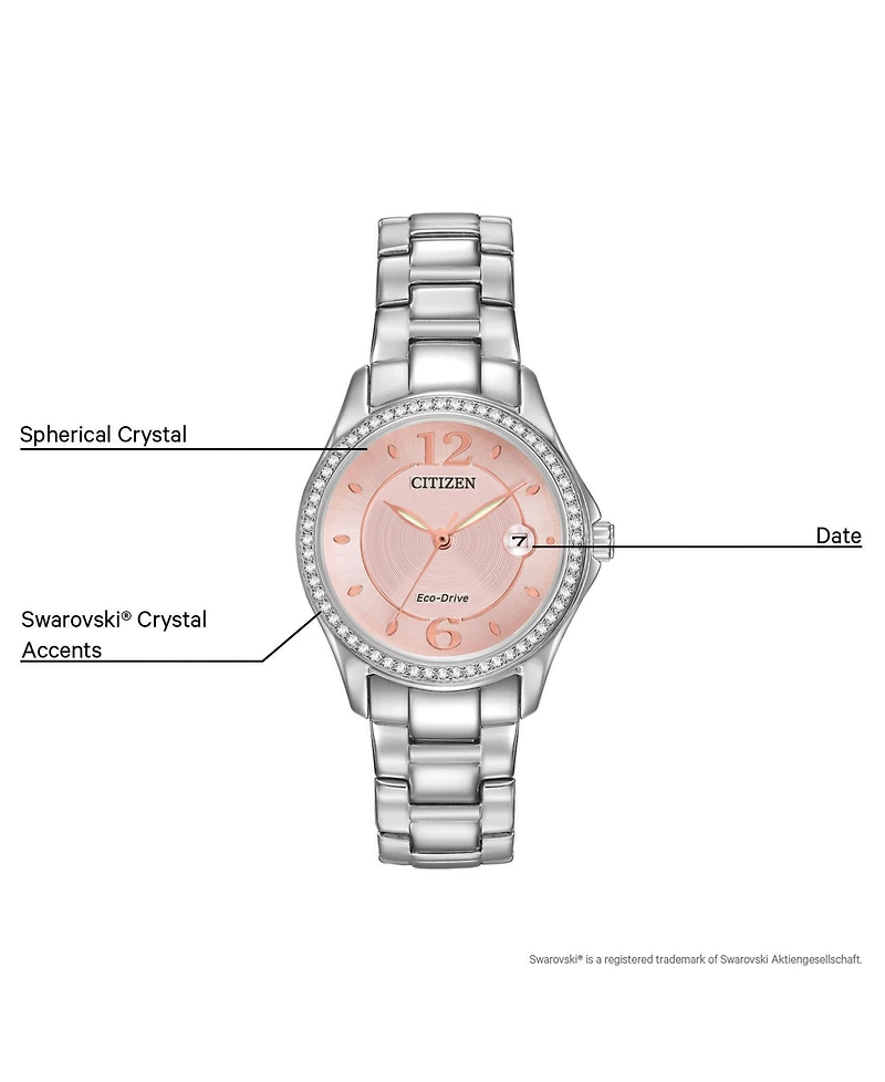 Citizen Women's Eco-Drive Stainless Steel Bracelet Watch 29mm FE1140-86X