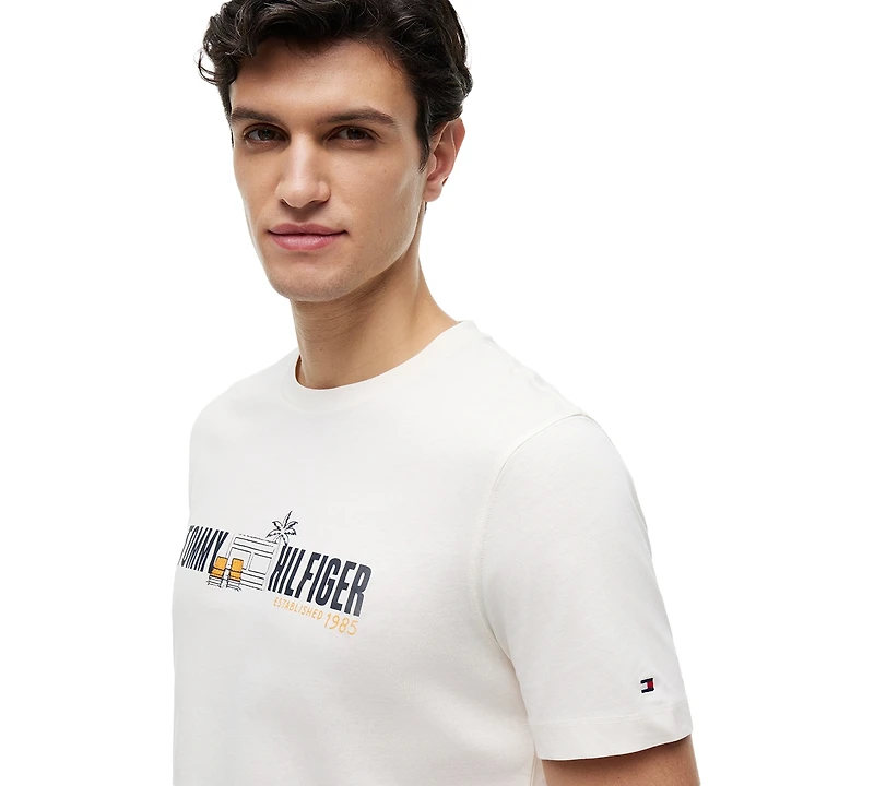 Tommy Hilfiger Men's Summer Chest Graphic Regular-Fit T-Shirt