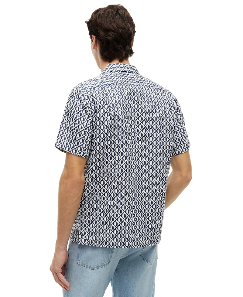 Tommy Hilfiger Men's All-Over Print Regular-Fit Shirt