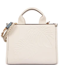 Tommy Bahama Darcy Leaf Motif Medium Tote – Embossed Pu Convertible Top Handle and Crossbody Bag