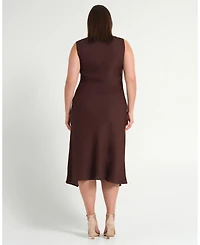 Estelle Women's Plus Nadia Linen Midi Dress