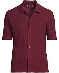 Lands' End Men's Short Sleeve Lightweight Button Through Polo Shirts