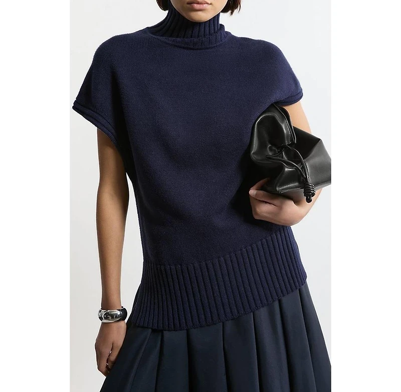 Karen Millen Women's High Neck Knitted Tunic Top