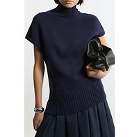 Karen Millen Women's High Neck Knitted Tunic Top