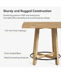 Tribesigns 31.5 Inch Modern Dining Table, Square Kitchen Table for Small Space, Perfect for 2-4 People