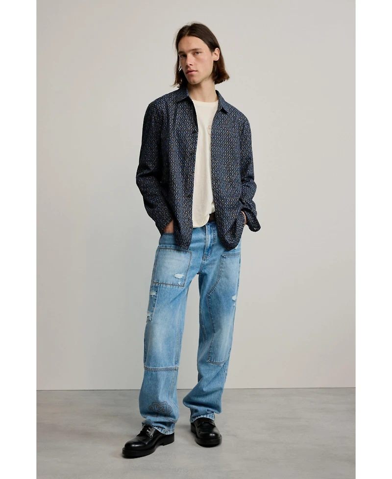 Desigual Men's Ethnic embroidered shirt