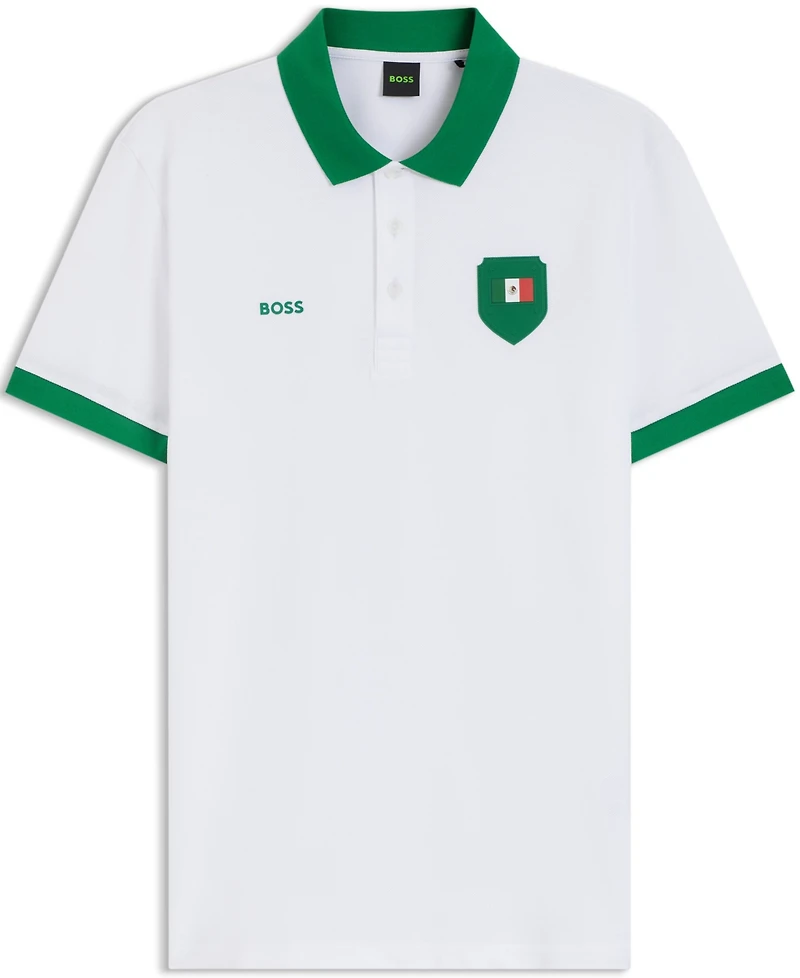 Boss by Hugo Men's Paddy Mexico Flag Trim Polo Shirt