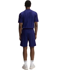 Boss by Hugo Men's Cotton-Jersey Lustrous Stripe Shorts