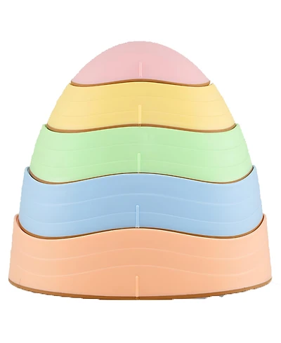 Slickblue Non Slip Kids Balance Stones 5 Piece Stepping Set with Storage Bag