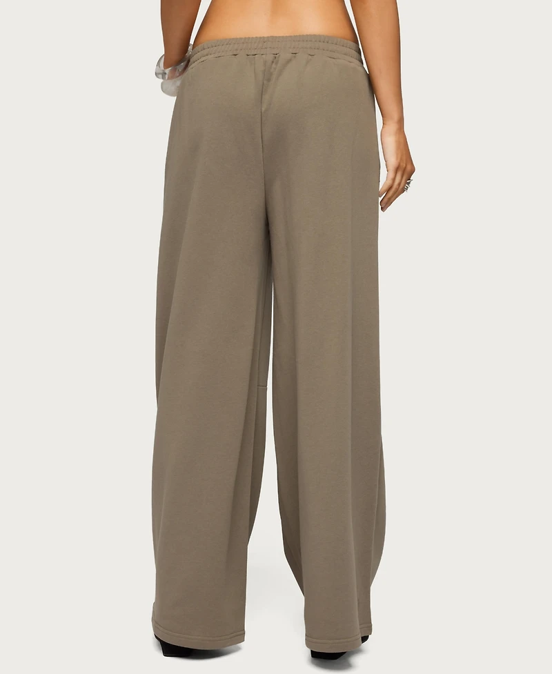 Edikted Women's Zania Iridescent Button Sweatpants