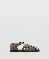 Mango Men's Suede Leather Fisherman Sandals