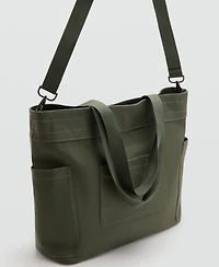Mango Men's Pockets Cotton Tote Bag