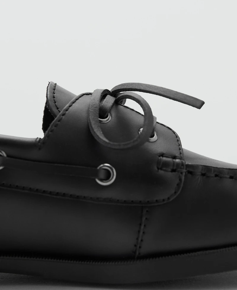 Mango Men's Leather Nautical Shoes