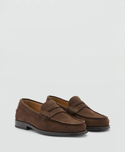 Mango Men's Split Leather Moccasins