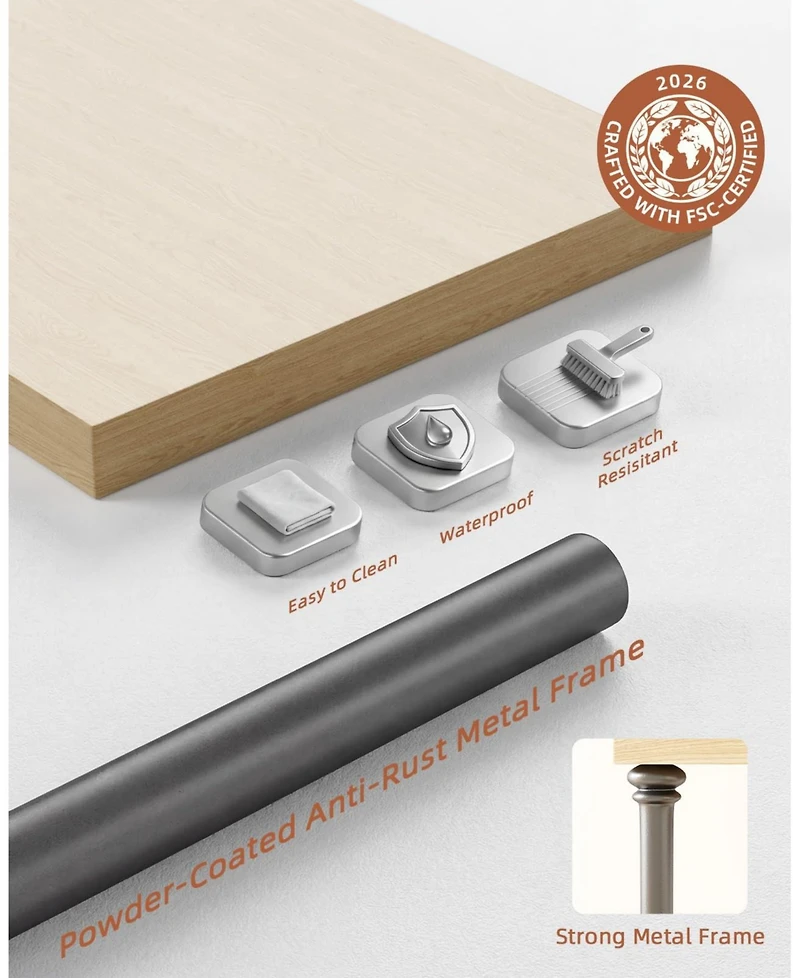 Gouun 4 Tier Wood Bookshelf with Door and Storage Cabinet