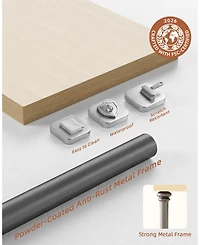 Gouun 4 Tier Wood Bookshelf with Door and Storage Cabinet