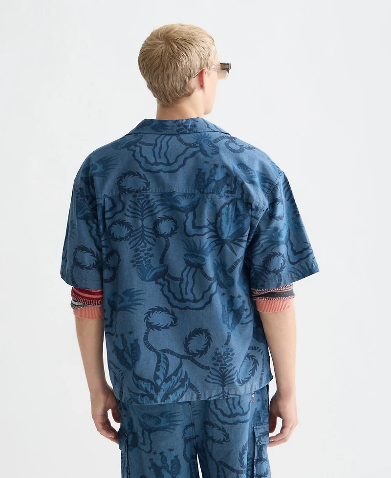 Scotch & Soda Men's Chambray Printed Shirt