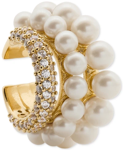 kate spade new york Cubic Zirconia & Imitation Pearl Ear Cuff Earrings