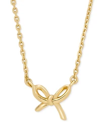 kate spade new york Girlie Pearlie Cubic Zirconia Mini Bow Pendant Necklace