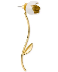kate spade new york Cubic Zirconia & Imitation Pearl Golden Bloom Floral Statement Earrings