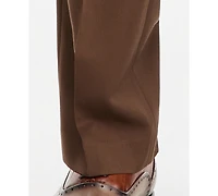 Tayion Collection Men's Classic-Fit Medium Brown Suit Separate Pants