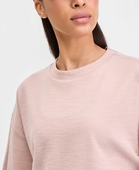 Id Ideology Women's Rub Slub Short-Sleeve Top, Macy's Exclusive