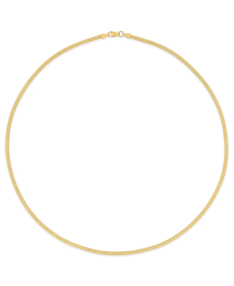Macy's Men's Polished Bismark Chain Necklace in 14k Gold Over Sterling Silver
