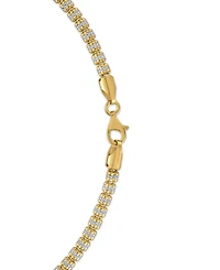Macy's Men's Diamond-Cut Ice Chain Necklace in 14k Gold Over Sterling Silver