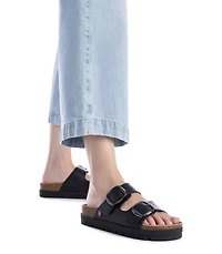 Women's Footbed Jute Wrapped Platform Sandals By Xti