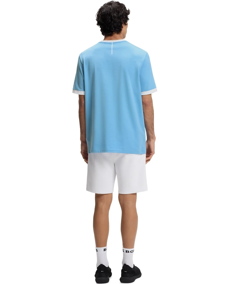 Boss by Hugo Men's Stretch-Cotton Argentina Country Flag Logo T-Shirt