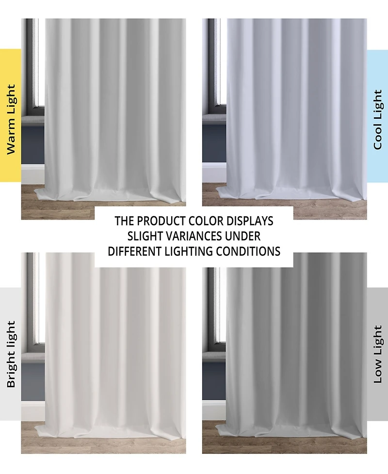 Half Price Drapes Mission White Faux Linen Hotel Blackout Curtain